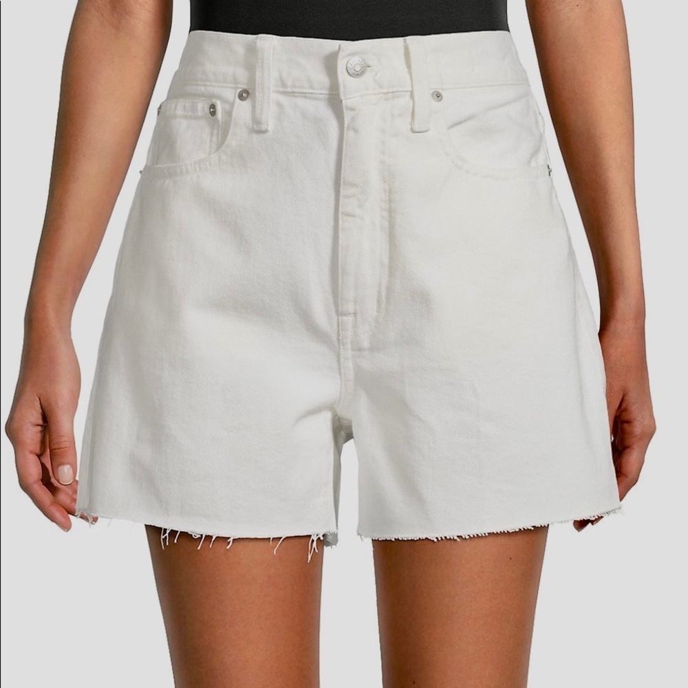 Madewell High-Rise Denim Shorts White Sz 32 NWT